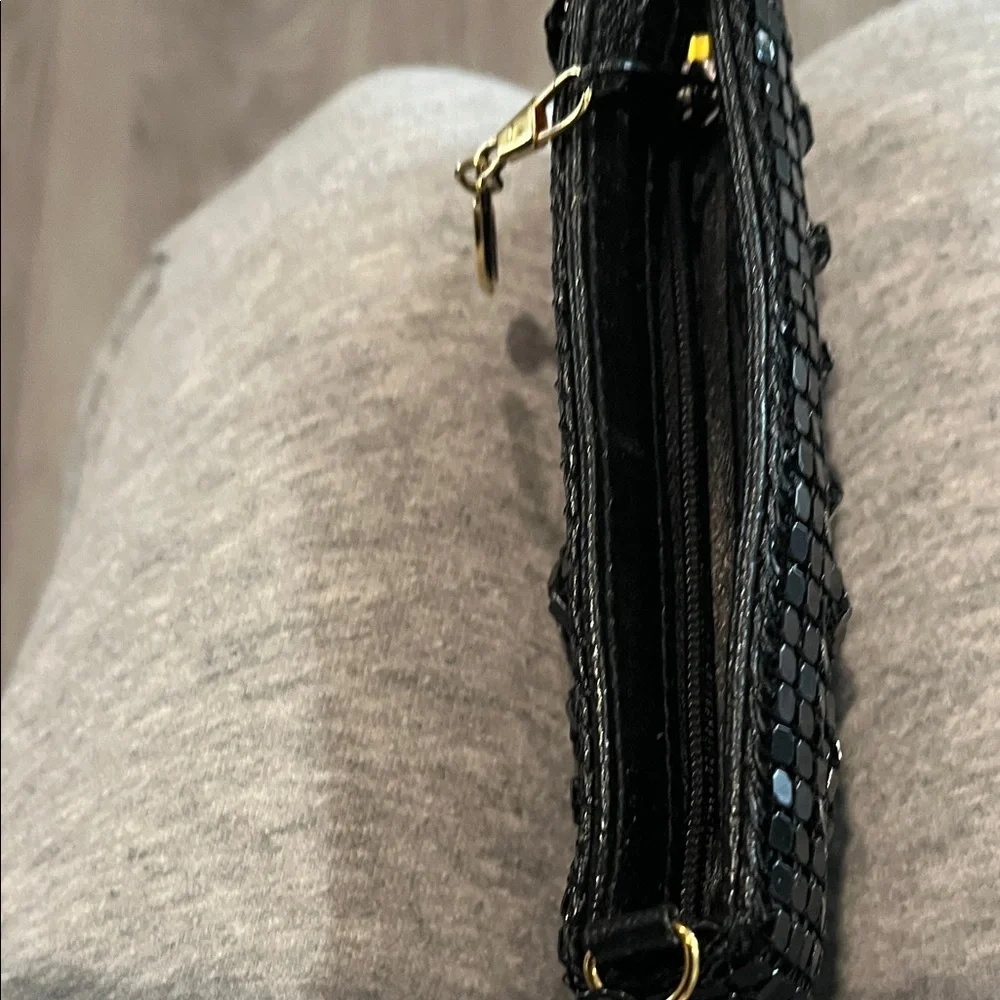 Black Sequin Crossbody Bag